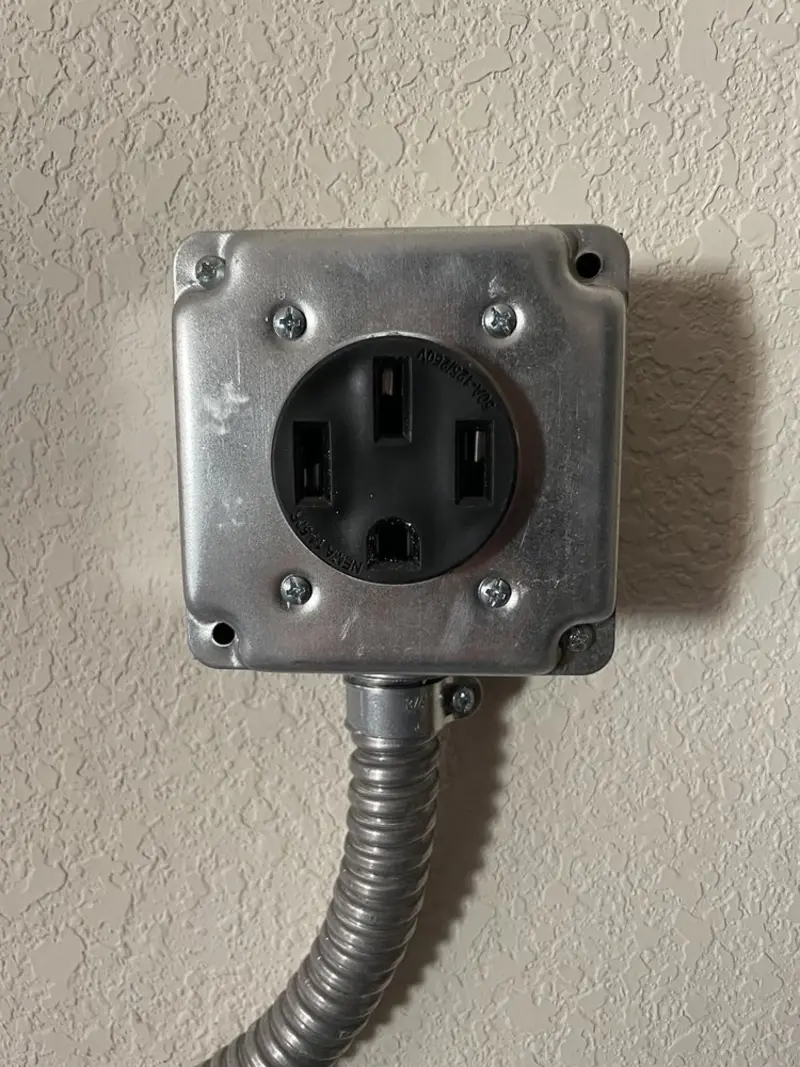 NEMA 14-50 outlet installed for Smart Home Electrical in Royal Oak